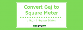 Convert Gaj to Square Meter