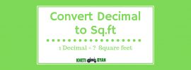 Convert decimal to square feet