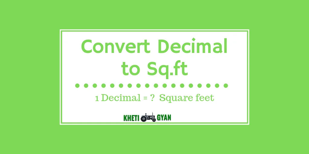 Convert decimal to square feet