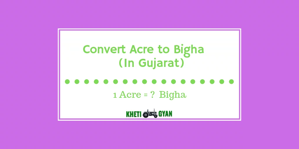 Convert Acre to Bigha (In Gujarat)