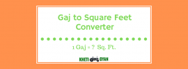 Gaj to Square Feet Converter