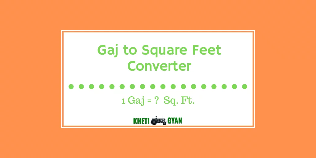 Gaj to Square Feet Converter