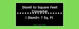 Dismil to Square Feet Converter