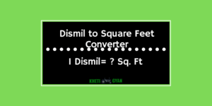 Dismil to Square Feet Converter { 1 dismil = ? Square Feet } - Unit