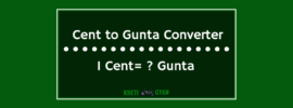 Cent to Gunta Converter